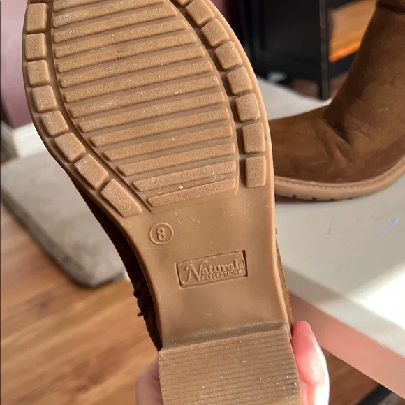 Natural Reflections Chocolate Ankle Booties - Picture 4 of 4